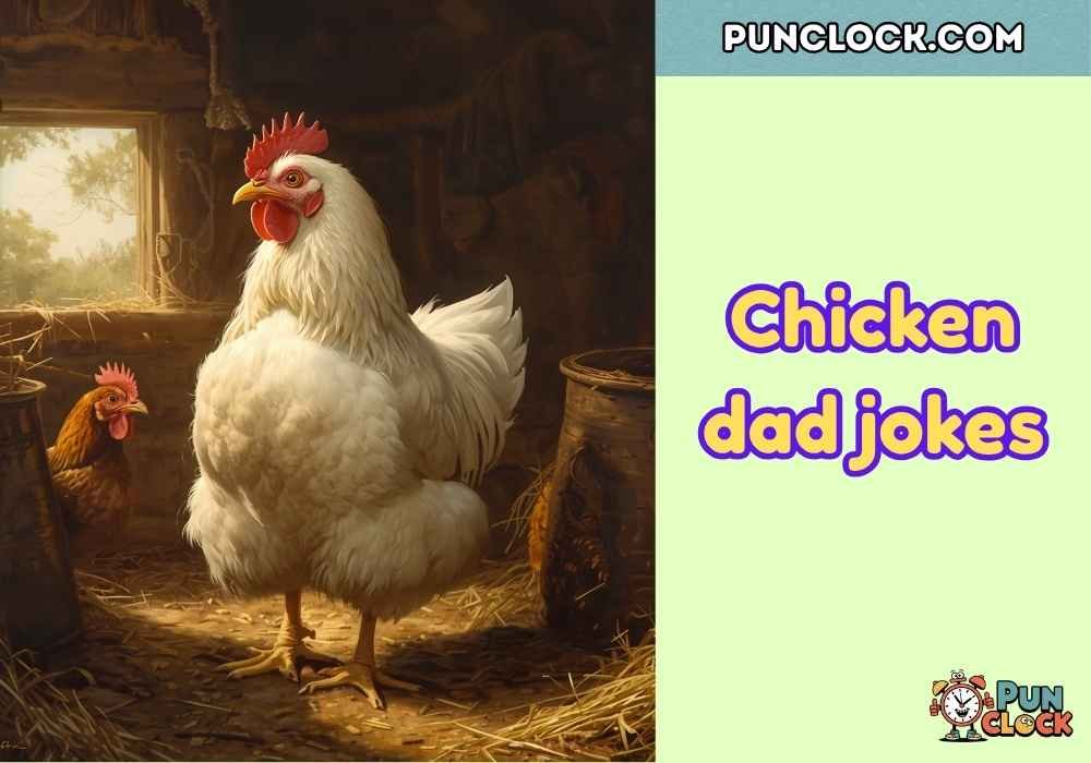Clever Chicken Dad Jokes Wordplay